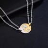 Кулон парный для двоих "Изящные собачки Silver. Gold". Цена за 1 пару. Нержавеющая сталь 